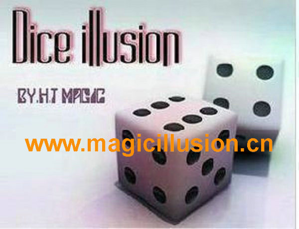 dice illusion ，Dice Illusion w Mirror silk magic tricks